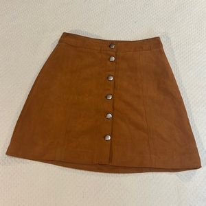 Mine Suede Button Skirt (H&M)